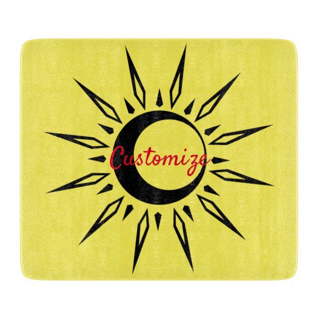 Shining Sun Crescent Moon Thunder_Cove Cutting Board (Front)