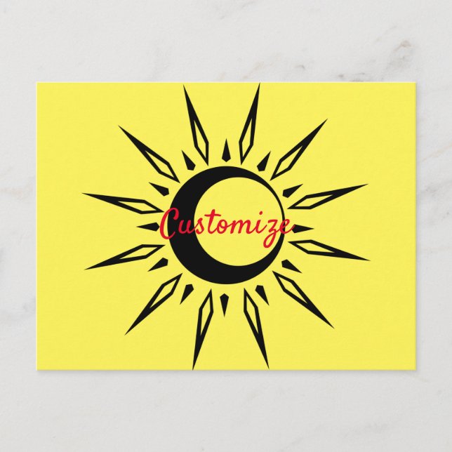 Shining Sun Crescent Moon Thunder_Cove Postcard (Front)