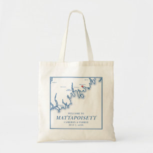 Shining Tides Wedding Favor New Bedford Welcome Tote Bag