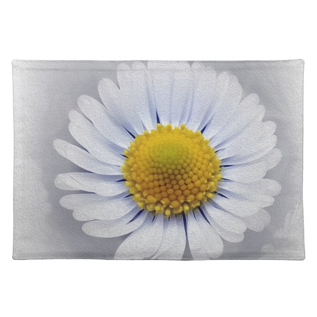 shining white daisy placemat (Front)