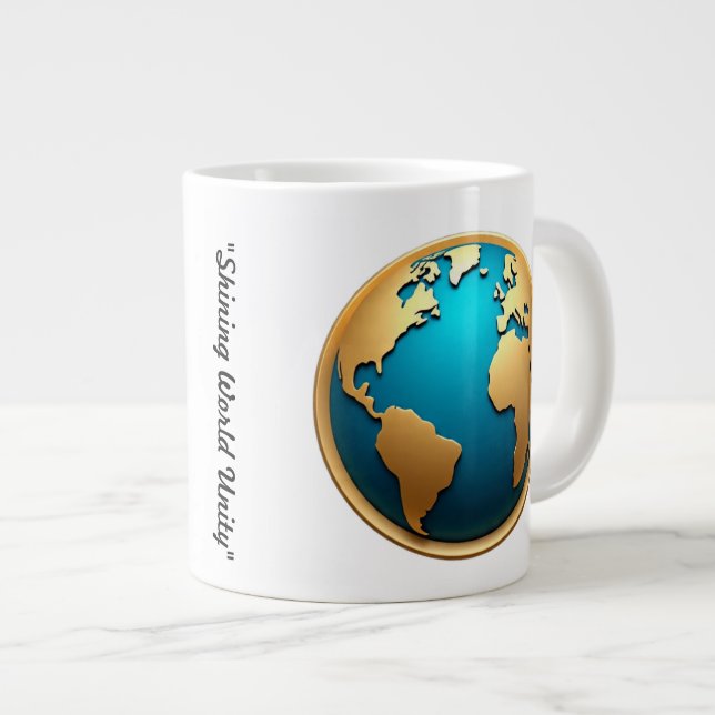 "Shining World Vision" Giant Coffee Mug (Front Right)
