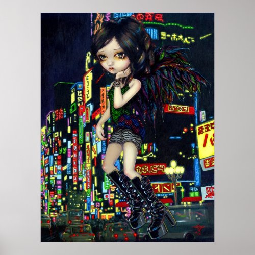 Shinjuku Angel ART PRINT gothic Japan fairy tokyo