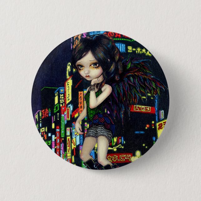 "Shinjuku Angel" Button (Front)