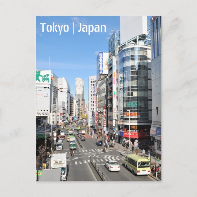 Shinjuku district in Tokyo, Japan Postcard (Front)