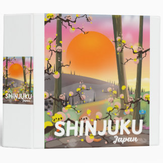 Shinjuku Japan travel poster 3 Ring Binder