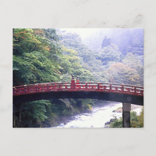 Shinkyo bridge Nikko Japan Postcard (Front)