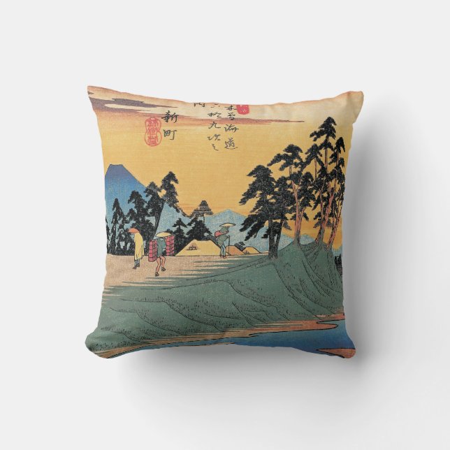 Shinmachi Throw Pillow (Front)