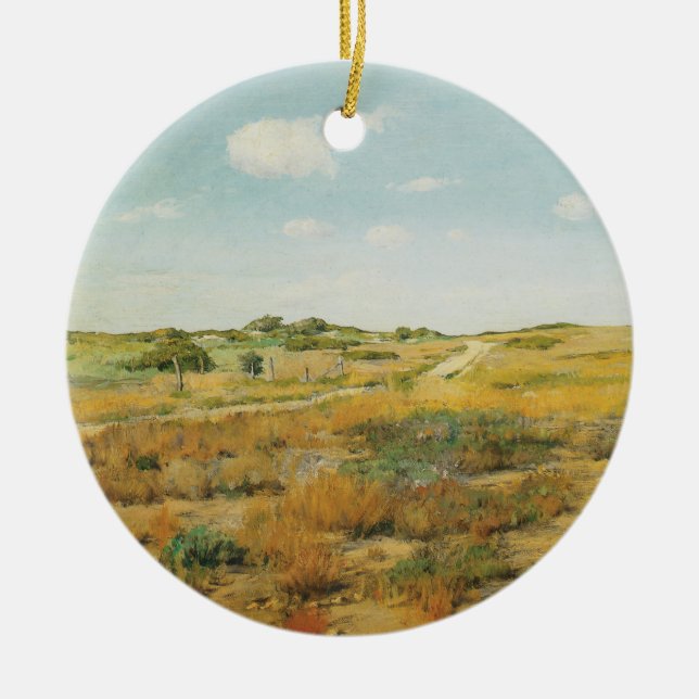 Shinnecock Hills by William Merritt Chase Ceramic Ornament (Front)