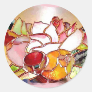 Shinning Flowers Glass Art Stickers