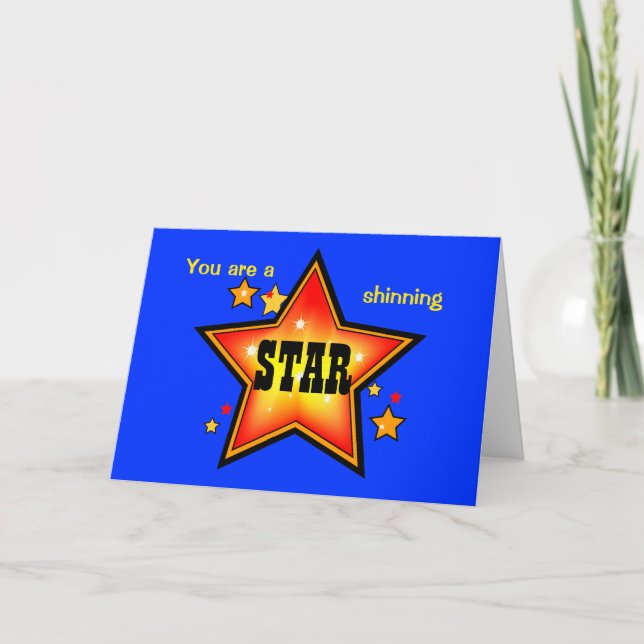 Shinning Star Award Greeting Card (Front)