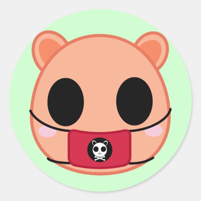 Shino the Squirrel (Head) Classic Round Sticker (Front)