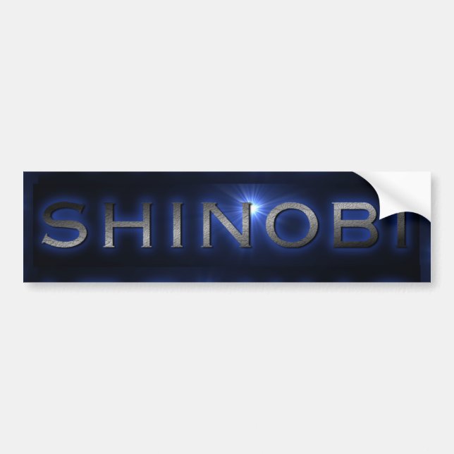 Shinobi Blue Sun Burst Bumper Sticker (Front)