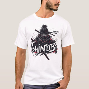 Shinobi Japanese Ninja Samurai Katana Grunge Stree T-Shirt
