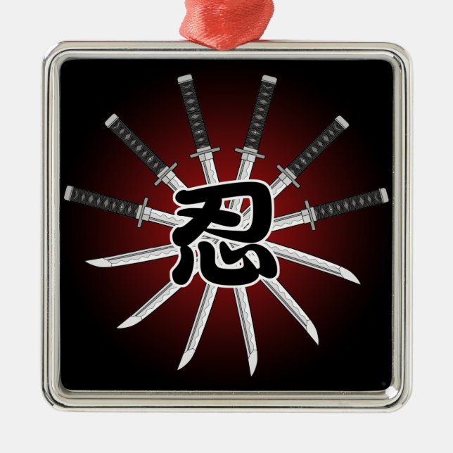 Shinobi Metal Ornament (Front)