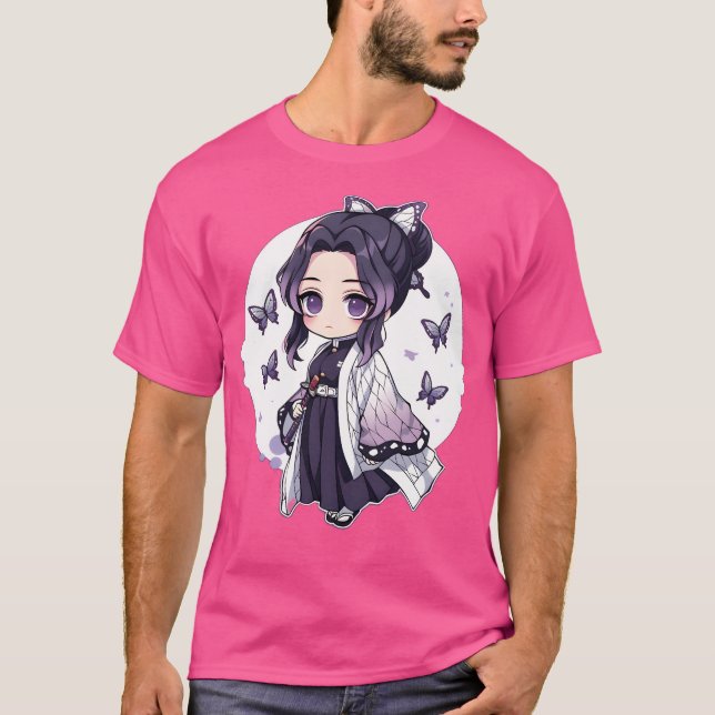 Shinobu Ds Cute Anime Girl  Chibi Style T-Shirt (Front)