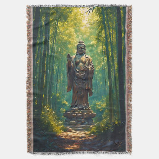 Shinrin no Hotoke (Buddha of the Forest) Throw Blanket