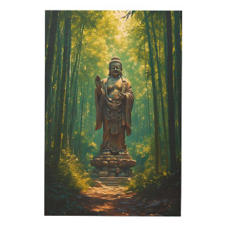 Shinrin no Hotoke (Buddha of the Forest) Wood Wall Art
