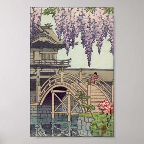 Shinto Architecture Kameido Bridge Kawase Poster