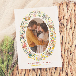 Shiny 12 Days Of Christmas Photo Foil Holiday Card