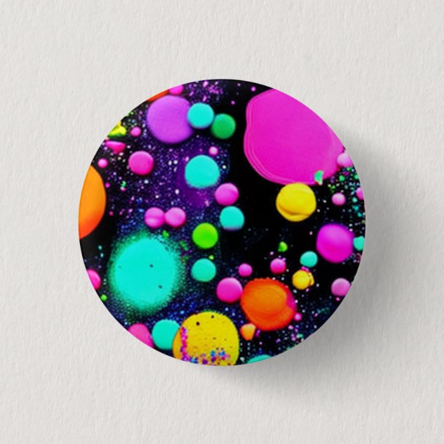 shiny Abstract art Button (Front)