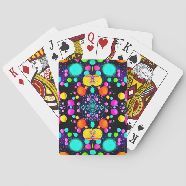 shiny Abstract art Poker Cards (Back)