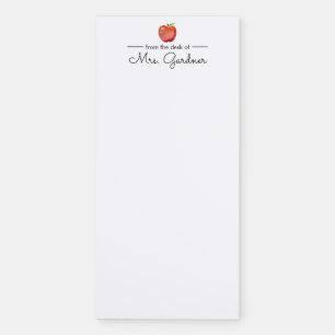 Shiny Apple Kindergarten Teacher Magnetic Notepad