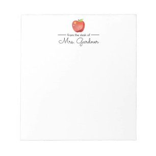 Shiny Apple Kindergarten Teacher Notepad