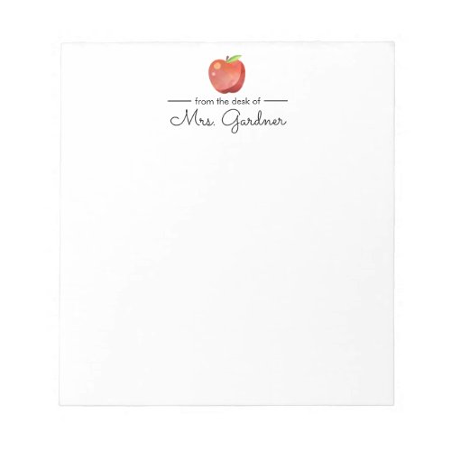 Shiny Apple  Kindergarten Teacher Notepad