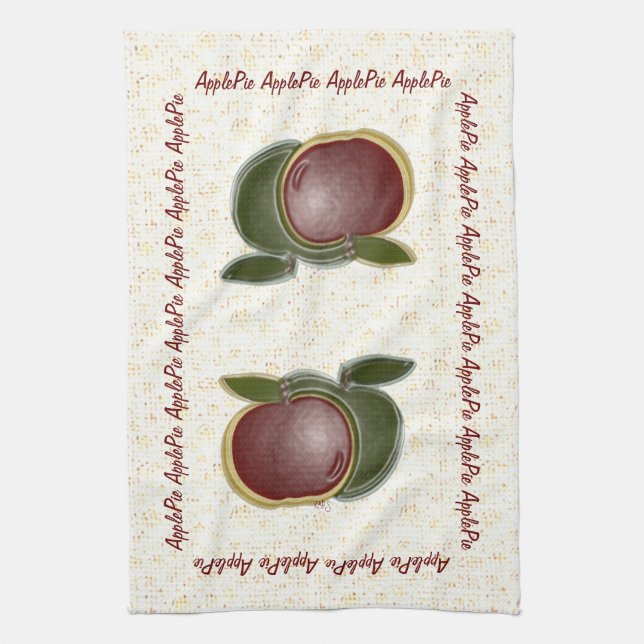 Shiny Apples (speckled) Kitchen Towel (Vertical)