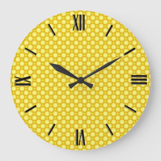 Shiny beads - yellow large clock (Front)
