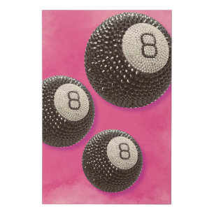 Shiny black and white disco balls, Lucky Disco 8 Faux Canvas Print