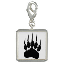 Shiny Black Bear Paw Print