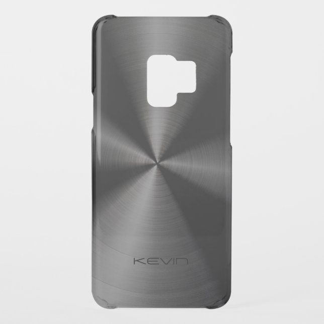 Shiny Black Metallic Stainless Steel Look Uncommon Samsung Galaxy Case (Back)