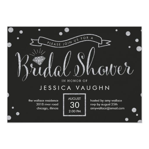 Black And Bling Invitations 9