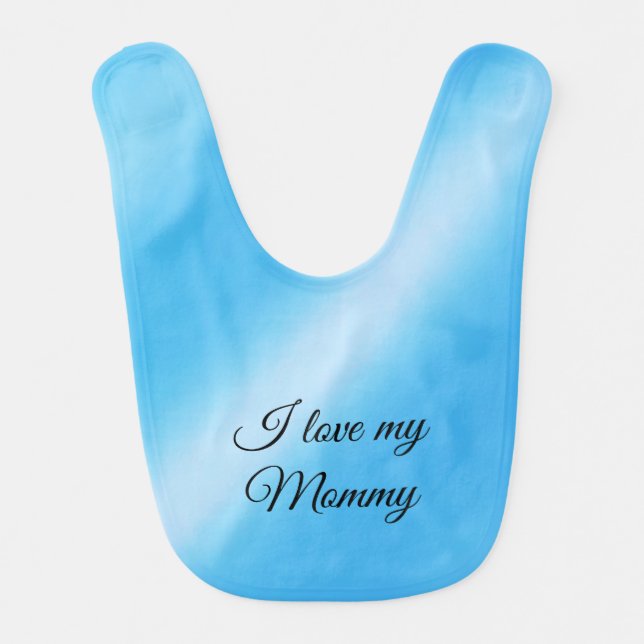 Shiny Blue  Baby Bib (Front)