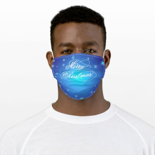 Shiny Blue Background Adult Cloth Face Mask