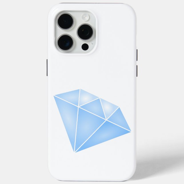 Shiny Blue Diamond Carat Case-Mate iPhone Case (Back)