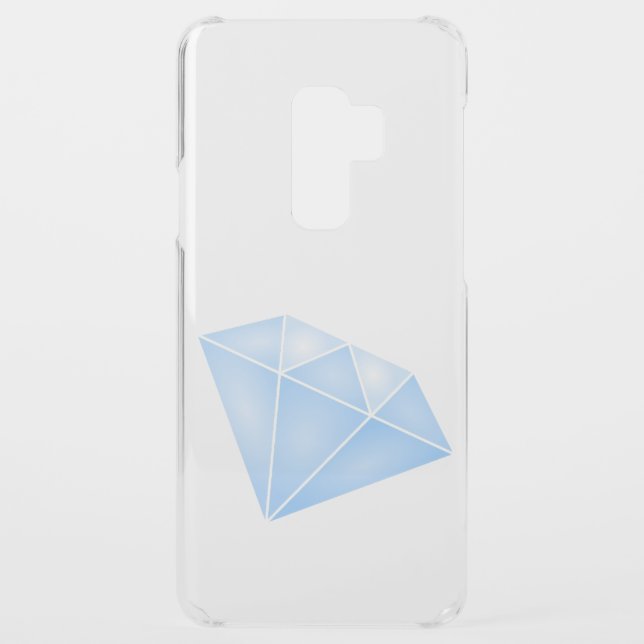 Shiny Blue Diamond Carat Uncommon Samsung Galaxy Case (Back)