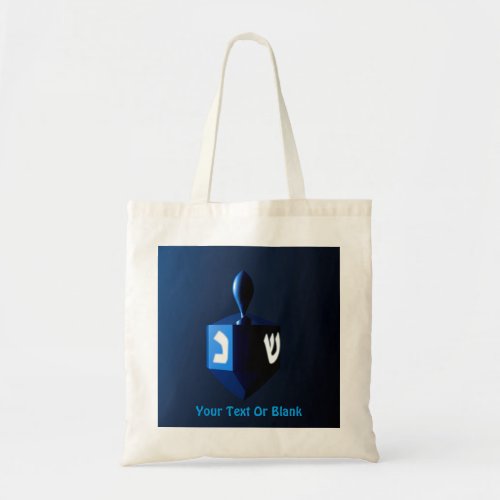 Shiny Blue Dreidel Tote Bag