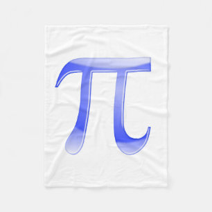 Shiny  Blue Pi Symbol Fleece Blanket