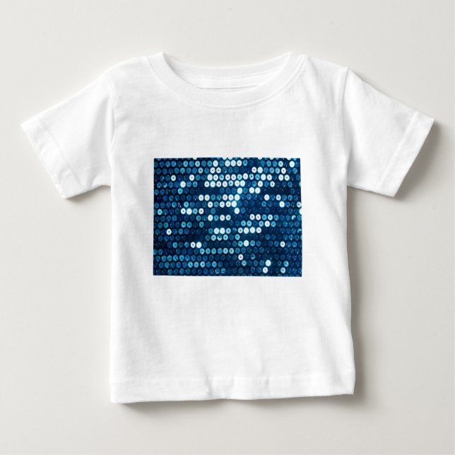 shiny blue sequins baby T-Shirt (Front)