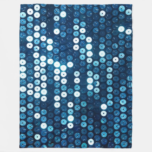 shiny blue sequins blanket (Front)