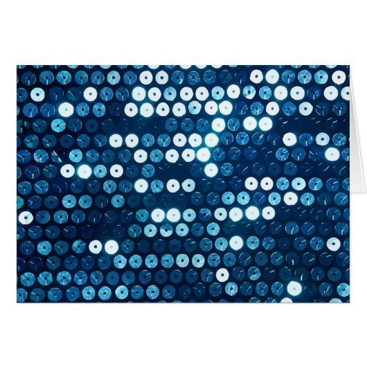 shiny blue sequins cards (Front Horizontal)