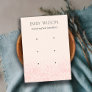Shiny Blush Pink Glitter Texture 3 Earring Display Business Card
