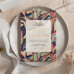 Shiny Bold Colorful Abstract Floral Retro Wedding Foil Invitation<br><div class="desc">Add some shine to your wedding invitations with real gold, silver, or rose gold foil! This classic and timeless metallic style is sure to add another level to your invites. Bold Colorful Abstract Floral Unique Retro Wedding Invitations. A modern take on a retro theme. The front of these cards features...</div>
