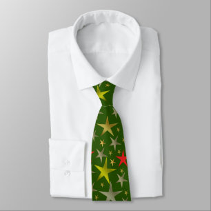 shiny, bright, star, color, decoration, design, sh neck tie
