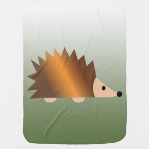 Shiny Brown Hedgehog Baby Blanket