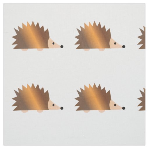 Shiny Brown Hedgehog Fabric