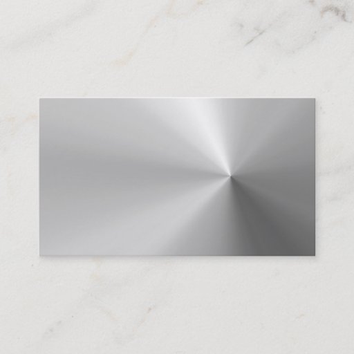 Customizable shiny brushed aluminum business card