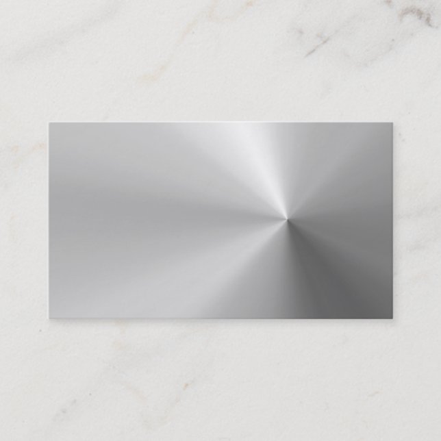 shiny brushed aluminum business card (Front)